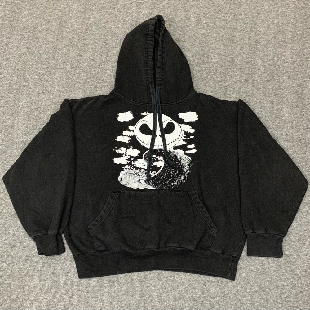 Disney Nightmare Before Christmas‎ Jack Skellington Black Pullover Hoodie Large